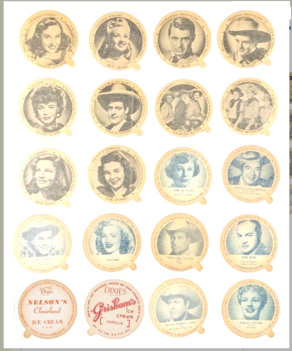 1942 Dixie Cup Grishams Ice Cream - BETTY GRABLE Baseball cards value