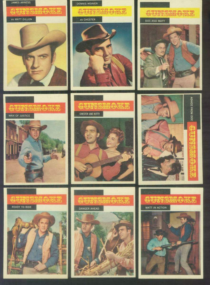 1958 Topps TV Westerns # 8 GUNSMOKE 'Danger Ahead' n cards value