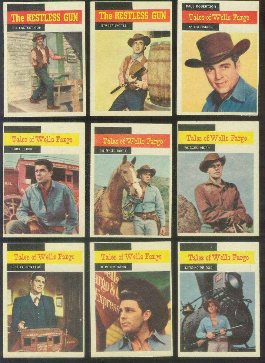 1958 Topps TV Westerns #61 WELLS FARGO 'Protection Plan' n cards value