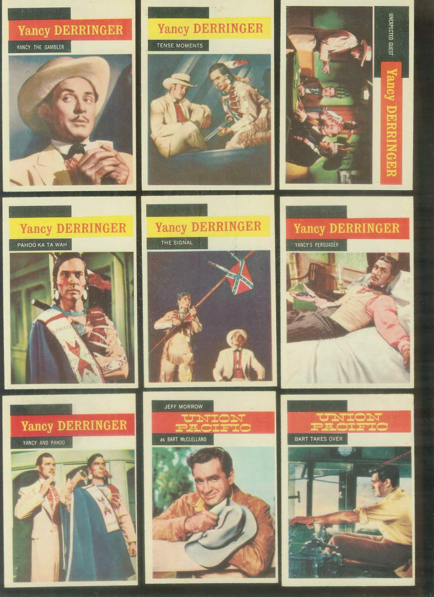 1958 A&BC Gum TV Westerns #19 YANCY DERRINGER 'Yancy the Gambler' n cards value