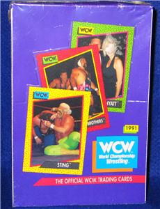 1991 WCW World Championship Wrestling - Sealed Wax Box (36 packs) Non-Sports cards value