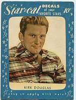 1952 Star Cal Decal - Kirk Douglas [#b] Non-Sport cards value