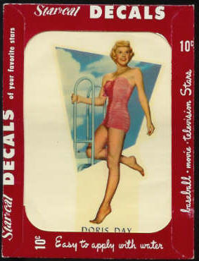  1952 Star Cal Decal - Doris Day n cards value