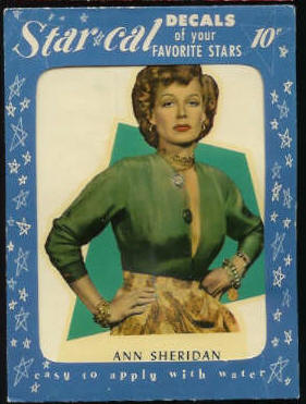  1952 Star Cal Decal - Ann Sheridan Non-Sport cards