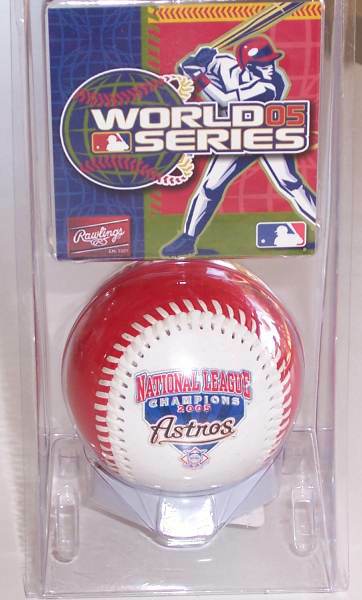  Houston Astros - 2005 NATIONAL LEAGUE CHAMPIONS Baseball [red/white] Baseball cards