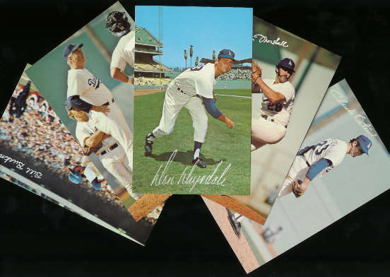 Dodgers: 1960's/70's Postcards  - Lot of (10) diff. w/Facsimile Signatures Baseball cards value