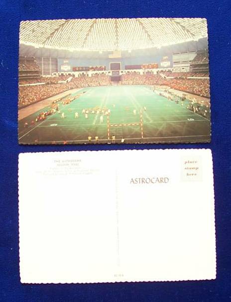  1971 ASTRODOME Football Game POSTCARD Baseball cards
