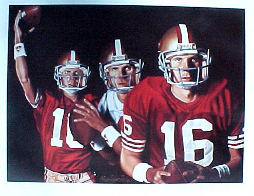  Joe Montana - Full Color LITHOGRAPH (18x24) SPECIAL ARTIST PROOF (49ers) Baseball cards value