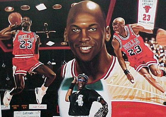 Michael Jordan - Full Color LITHOGRAPH (16x20) SPECIAL PROMO EDITION Baseball cards value