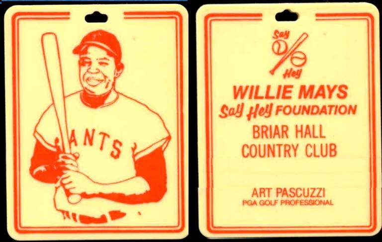 Willie Mays - Vintage GOLF BAG TAG [Cream] - Say Hey Foundation Baseball cards value