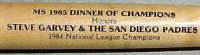  Steve Garvey - 1985 MS Dinner of Champions - MINI BAT (Padres)