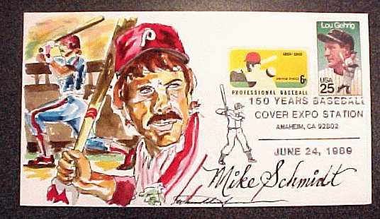  Mike Schmidt - Wild Horse Cachets commemorative hand-painted envelope Baseball cards value