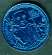  BABE RUTH - 1989 'Tribute to Babe Ruth' BLUE metal COIN (Yankees)