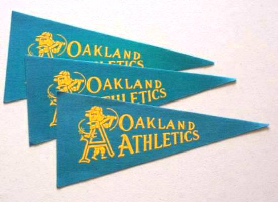  1969 Oakland A's - Mini Pennants - LOT OF (3) Baseball cards value