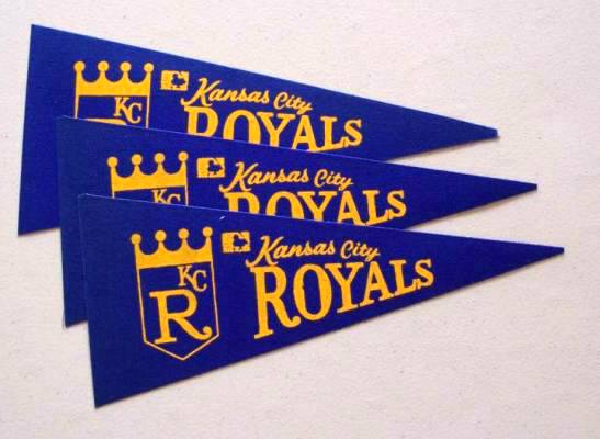  1969 Kansas City Royals - Mini Pennants - LOT OF (3) Baseball cards value
