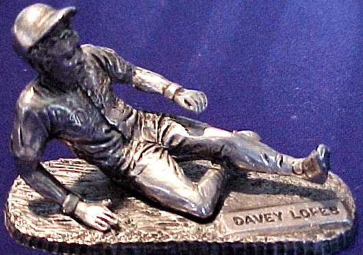  Davey Lopes - 1979 Signature Pewter Figurine (Dodgers) Baseball cards value