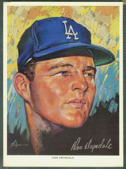 Dodgers: 1969 Volpe/Union Oil - Don Drysdale (8-1/2x11) Baseball cards value