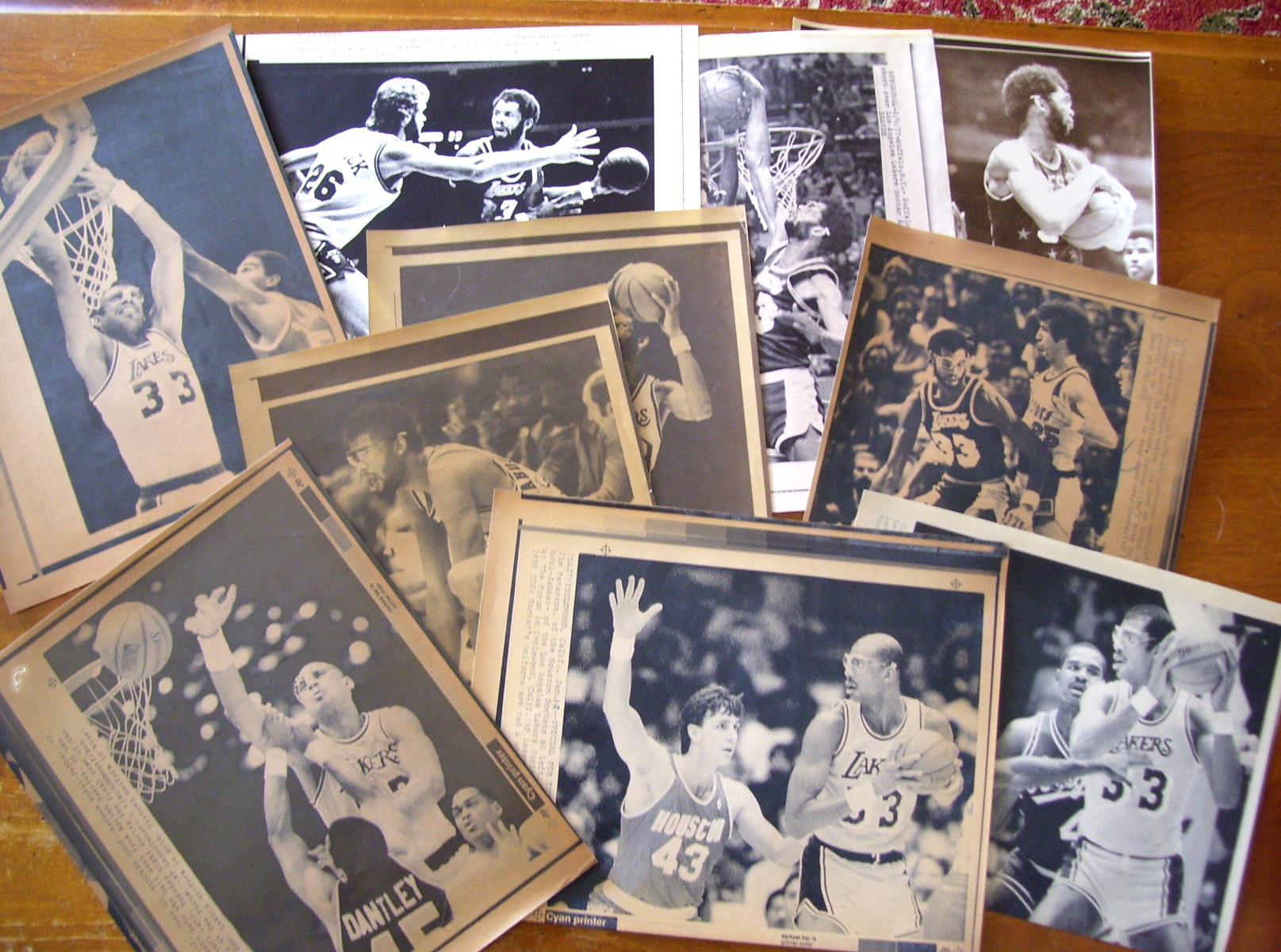 WIREPHOTO: Karrem Abdul Jabbar - LOT of (10) - 1976 thru 1988 Basketball cards value