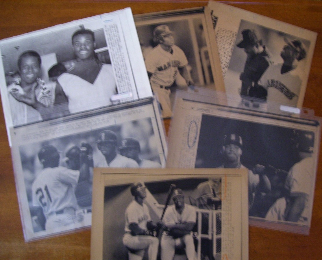 WIREPHOTO: KEN GRIFFEY Jr. - LOT of (6) (1989-1991) Baseball cards value