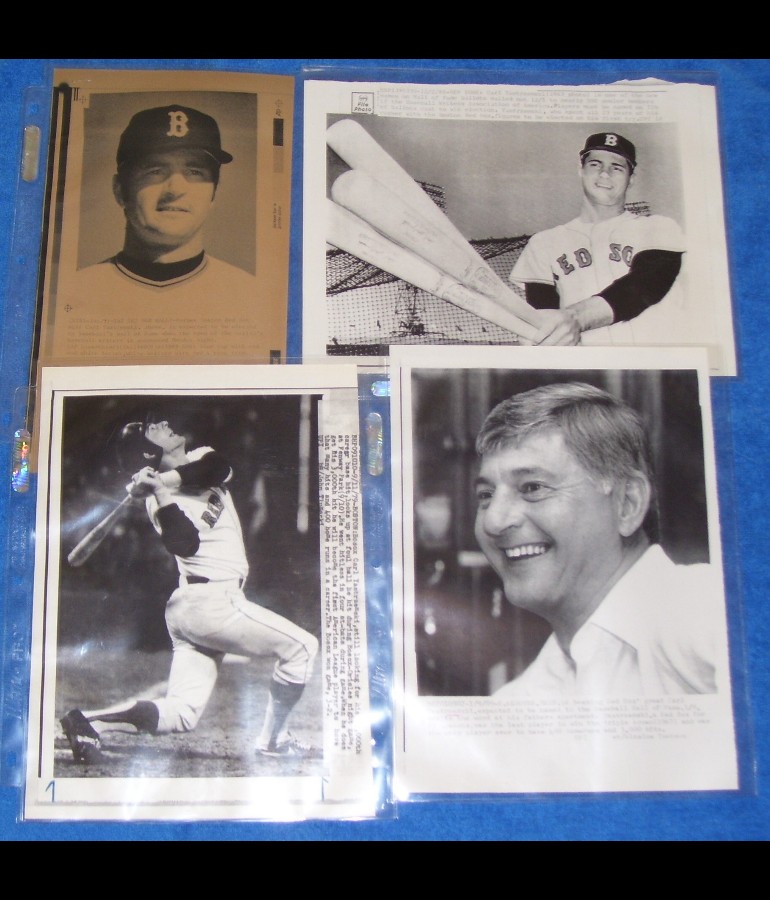 WIREPHOTO: Carl Yastrzemski - LOT of (4) - 1979,1988,1989,1989 (Red Sox) Baseball cards value