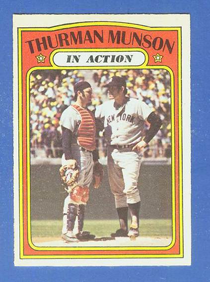 1972 O-Pee-Chee/OPC #442 Thurman Munson In-Action (Yankees) Baseball cards value