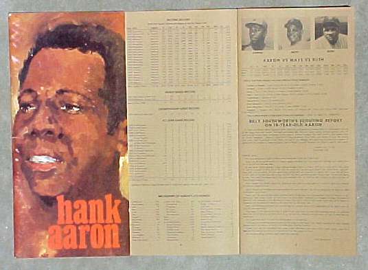 HANK AARON - 1973 'Press, Radio & TV Guide'  (24 pages) Baseball cards value