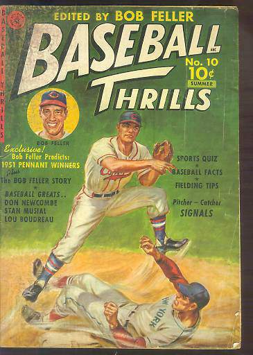  1951 ? Baseball Thrills #10 (#1) Comic Book (Edited by Bob Feller) Baseball cards value