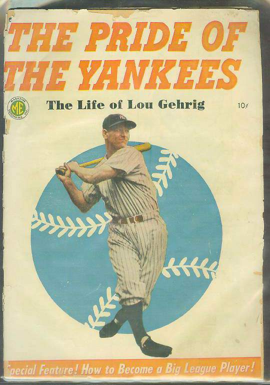  1949 Lou Gehrig 'Pride of the Yankees' Comic Book Baseball cards value