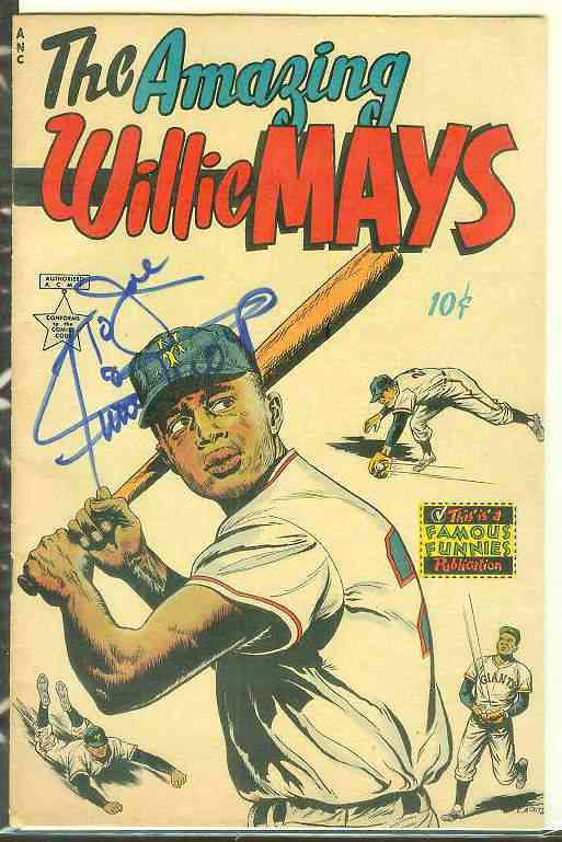  1954 The AMAZING WILLIE MAYS comic book - AUTOGRAPHED !!! Baseball cards value