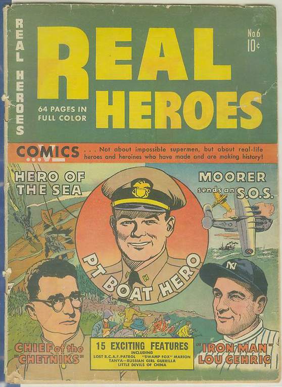  1942? Real Heroes #6 Comic Book - Lou Gehrig on Cover (64 pages) Baseball cards value