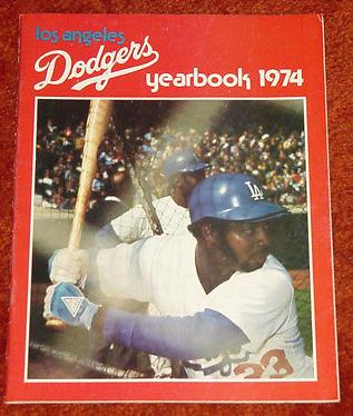  1974 Los Angeles Dodgers Yearbook (Jimmy Wynn cover) (56 pages) Baseball cards value