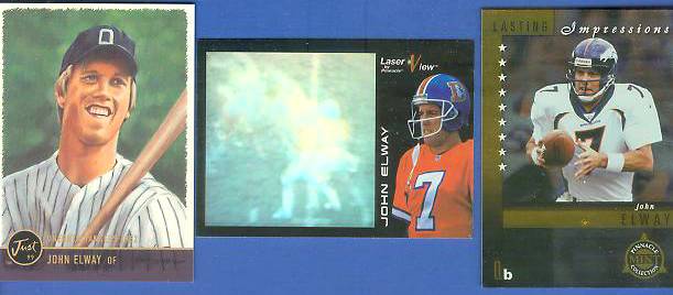 John Elway - 1998 Pinnacle Mint 'Lasting Impressions' #2 PROMO Baseball cards