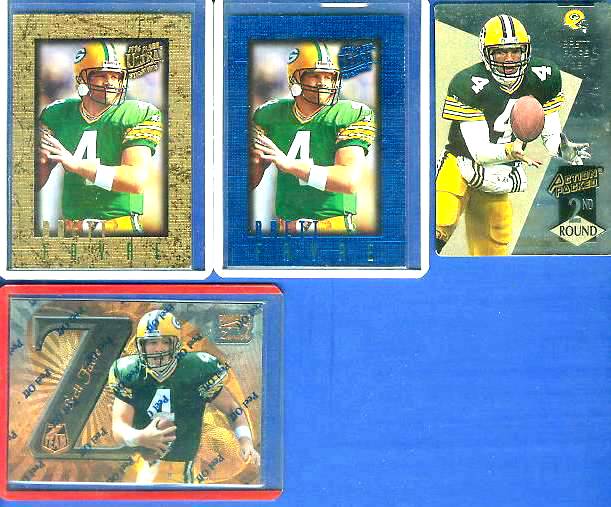 Brett Favre - 1996 Fleer Ultra Sensations BLUE PROMO #S1 Baseball cards