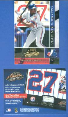 2002 Playoff Absolute Memorabilia PROMO #00 Vladimir Guerrero Baseball cards