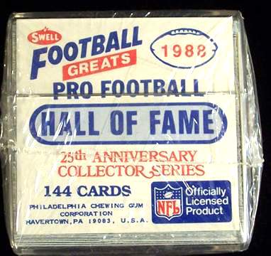  1988 Swell FOOTBALL GREATS - Complete 144-card HALL-of-FAME SET Football cards value