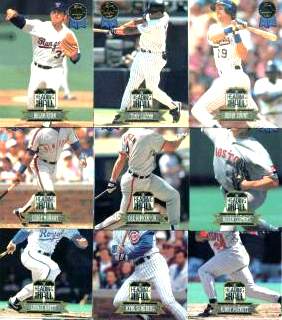 1993 Leaf - HEADING for the HALL - Complete 10-card Insert Set Baseball cards value