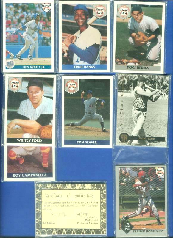  1991  -1992 Front Row - LOT OF (6) different COMPLETE SETS Baseball cards value