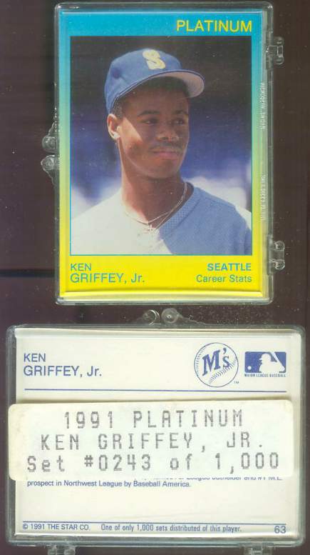 Ken Griffey Jr - 1991 Star Company PLATINUM Complete Set (Mariners) Baseball cards value