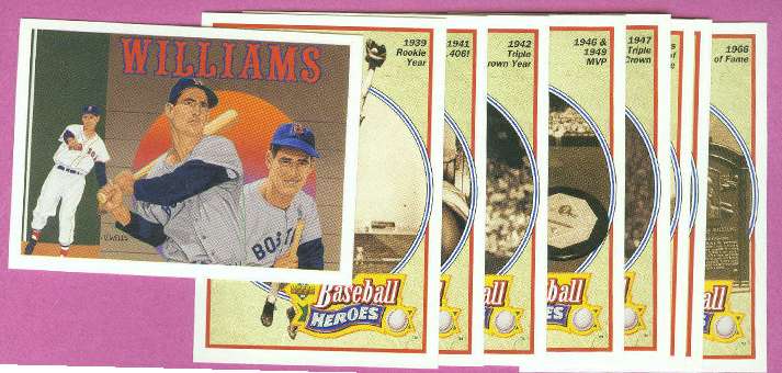  1992 Upper Deck - TED WILLIAMS HEROES 9-card Set (no header card) Baseball cards value