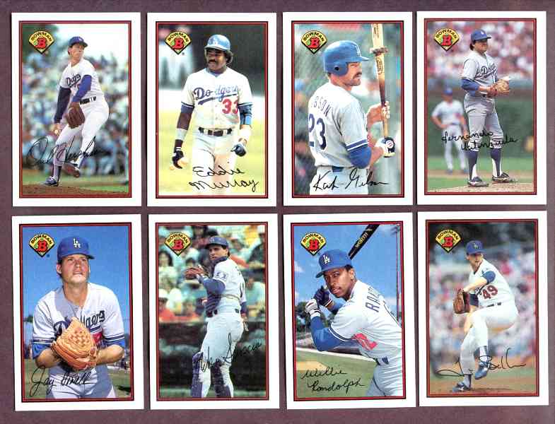  DODGERS - 1989 Bowman TIFFANY COMPLETE TEAM Set (18) Baseball cards value