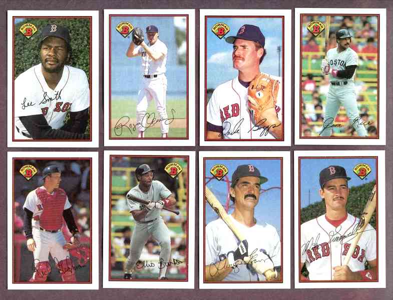 RED SOX - 1989 Bowman TIFFANY Neasr Complete TEAM Set (17/18) Baseball cards value
