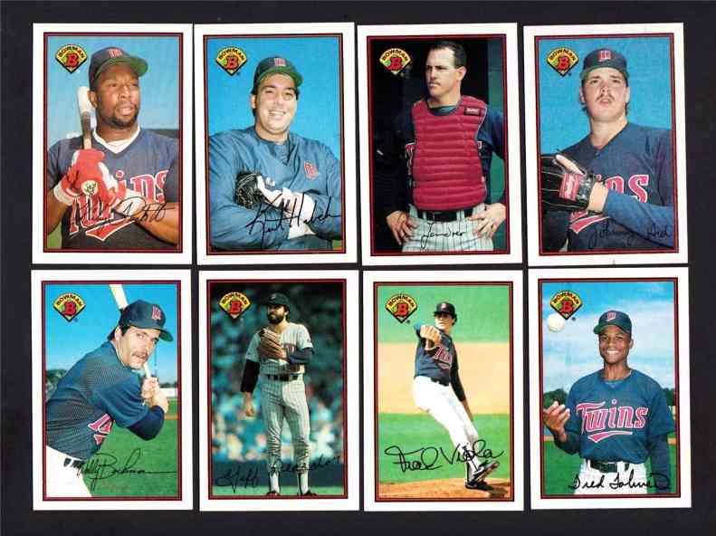  TWINS - 1989 Bowman TIFFANY COMPLETE TEAM Set (18) Baseball cards value