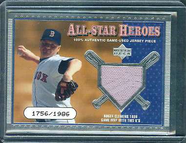 Roger Clemens - 2001 Upper Deck All-Star Heroes GAME-USED JERSEY #ASH-RC Baseball cards value