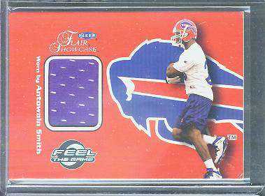 Antowain Smith - 1999 Flair Showcase Feel the Game GAME-USED JERSEY (Bills) Baseball cards value