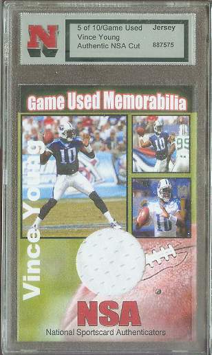 Vince Young - 2007 NSA Game-Used JERSEY (RARE - ONLY 10 MADE !!!) Baseball cards value