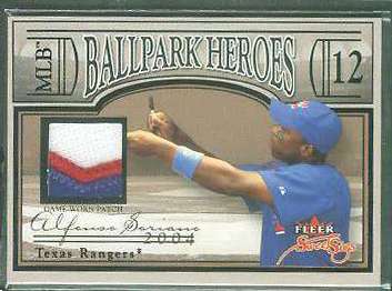 Alfonso Soriano - 2004 Fleer Sweet Sigs 'Heroes' GAME-USED JERSEY PATCH Baseball cards value