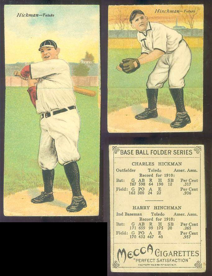 1911 Mecca Double Folders T201 #xx Charles Hickman/Harry Hinchman [#a] Baseball cards value