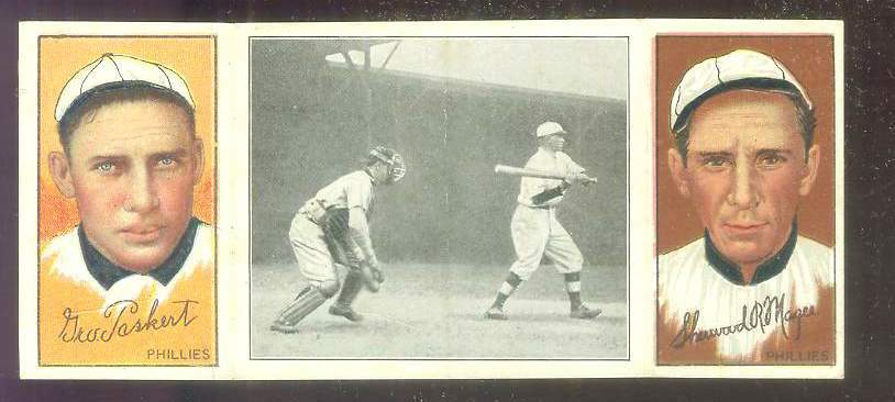 1912 Hassan Triple Folders T202 #29 George Paskert/Hal Chase/SR Magee [#sc] Baseball cards value
