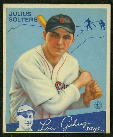 1934 Goudey #.30 Juluis Solters (Red Sox) Baseball cards value