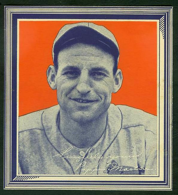 1935 Wheaties - Pepper Martin WITH FRAME !!! Baseball cards value